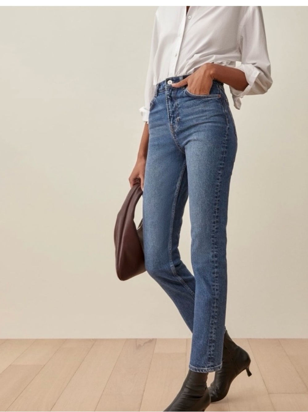 Reformation Liza jeans, Malta wash. 27